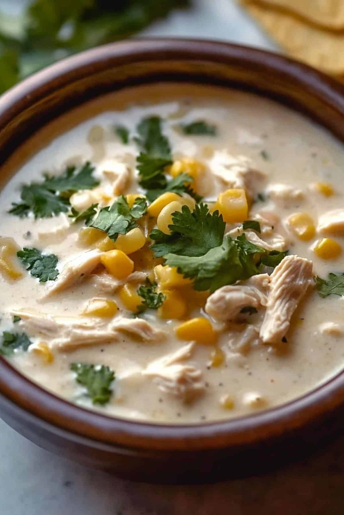 Creamy Crockpot White Chicken Chili