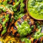 Peruvian Chicken & Rice with Green Sauce