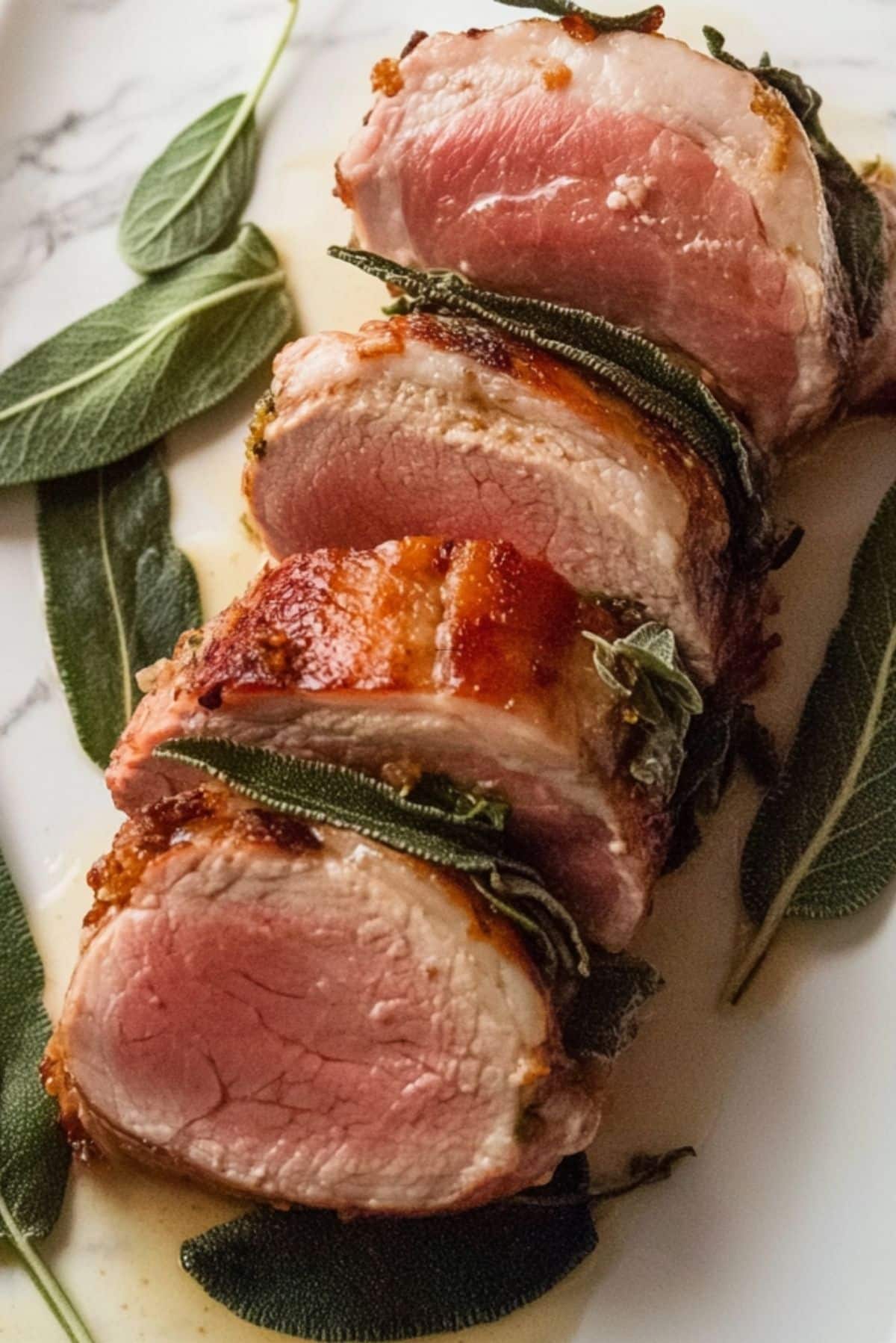 Prosciutto-Wrapped Pork Tenderloin with Crispy Sage