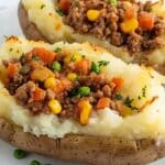 Loaded Baked Potatoes with Shepherd’s Pie Filling – A Comfort Food Mashup