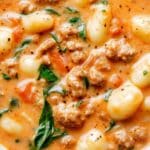 The Coziest Creamy Italian Sausage Gnocchi Soup