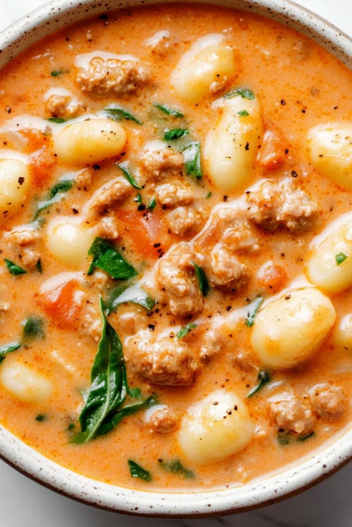 The Coziest Creamy Italian Sausage Gnocchi Soup