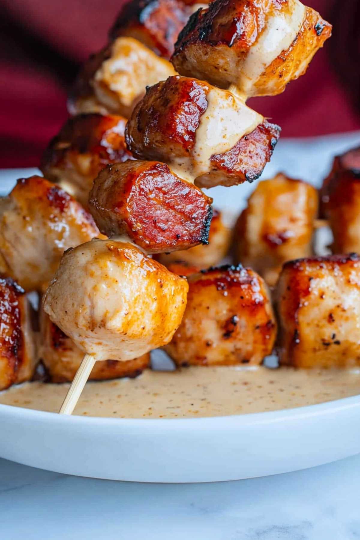 These Honey Mustard Chicken & Sausage Skewers Are the Backyard BBQ Hit You Didn’t Know You Needed