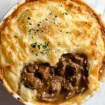 Beef Stroganoff Cottage Pie with Crispy Parmesan Topping