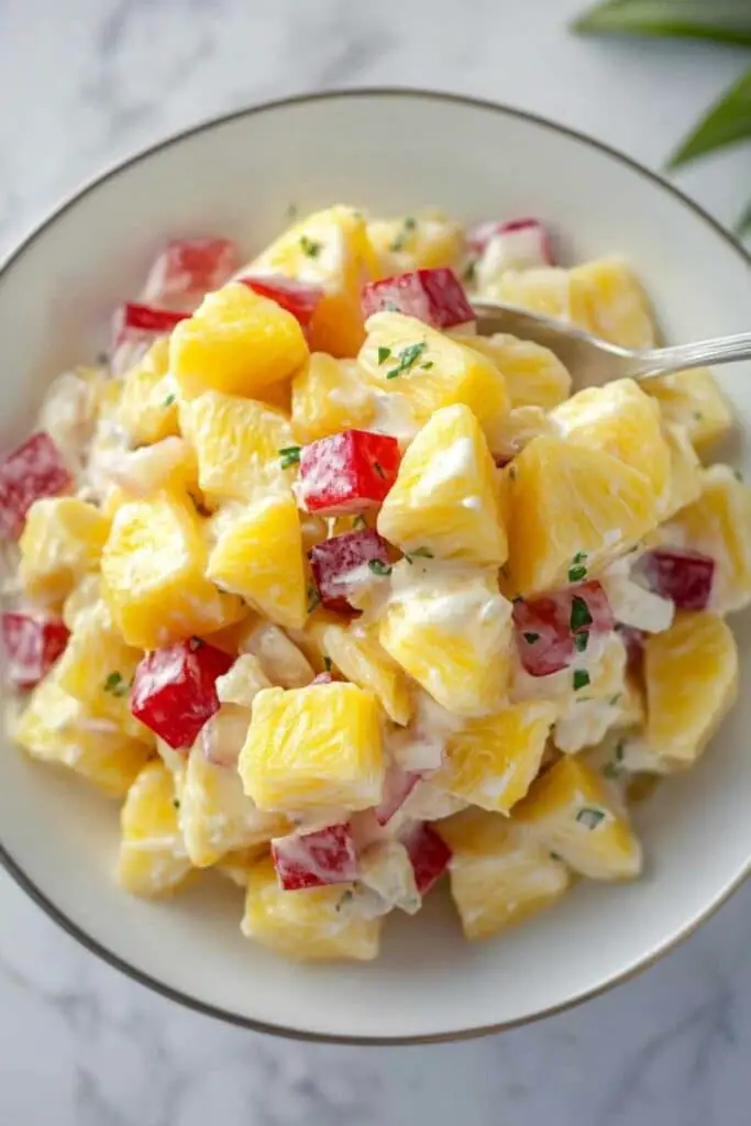 Fluffy Pineapple Salad 4 Fluffy Pineapple Salad