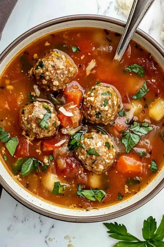 Italian Meatball Soup 4 Italian Meatball Soup