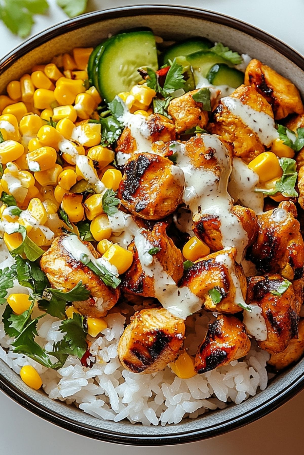 Street Corn Chicken Rice Bowl