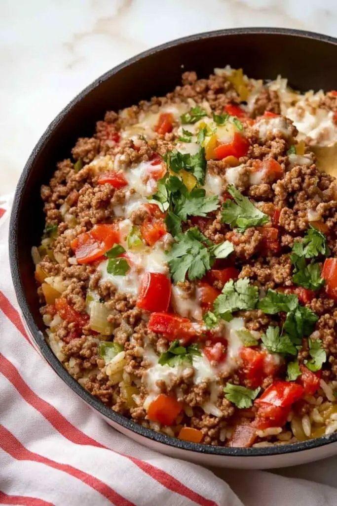 Ground Beef and Rice Skillet