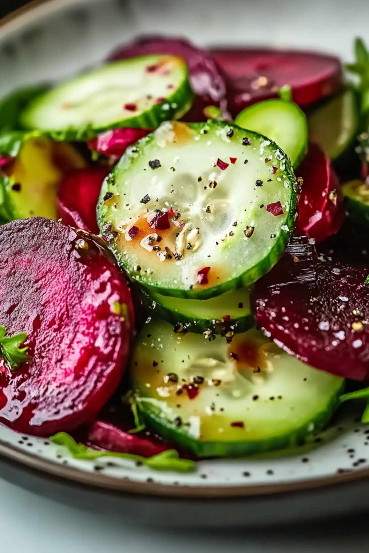 Crisp Cucumber and Beetroot Salad