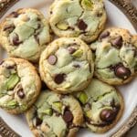 Pistachio Cream Chocolate Chip Cookies