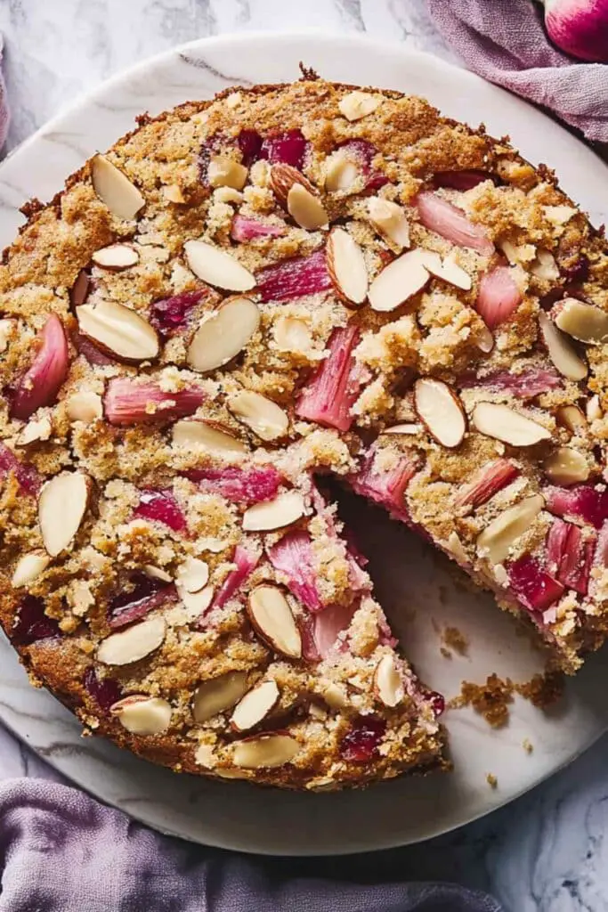 Almond Rhubarb Coffee Cake 4 Almond Rhubarb Coffee Cake