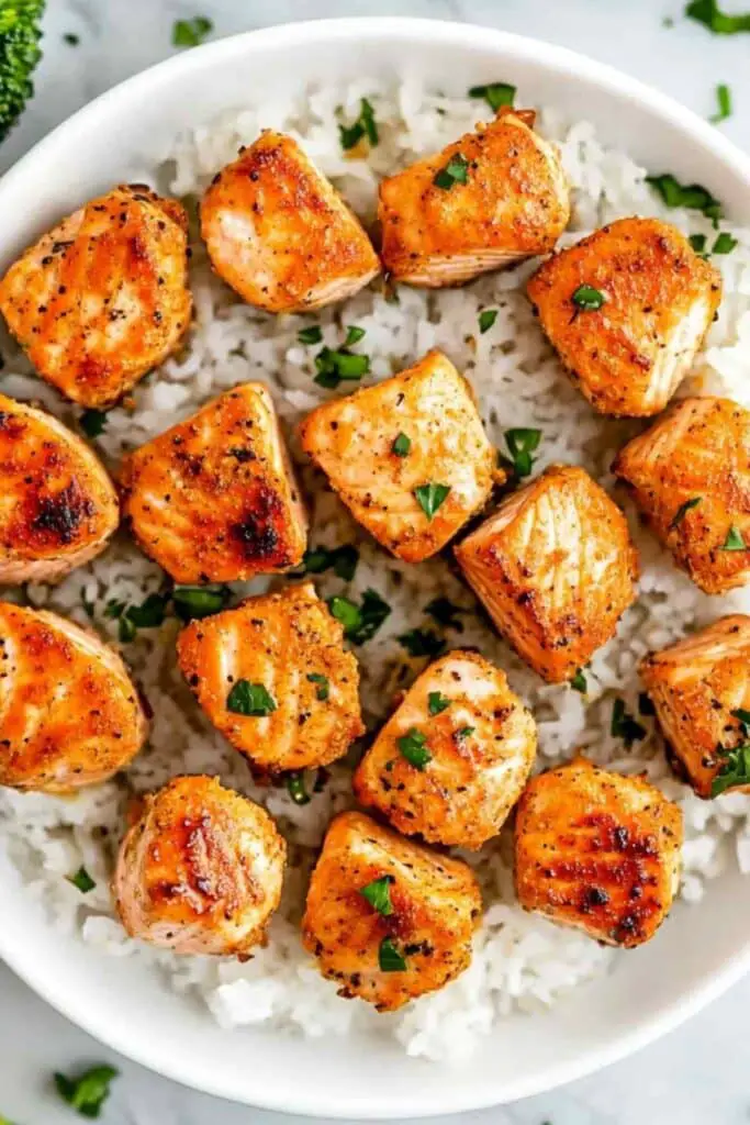 Easy Salmon Bites Made In The Air Fryer 4 Easy Salmon Bites Made In The Air Fryer