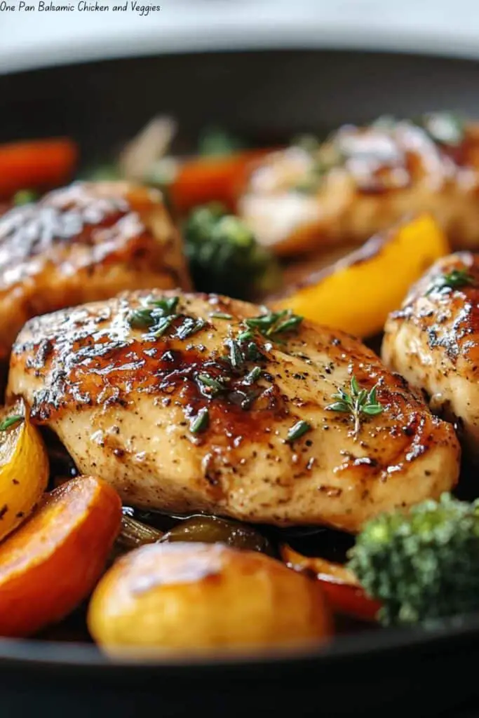 One Pan Balsamic Chicken and Veggies 4 One Pan Balsamic Chicken and Veggies