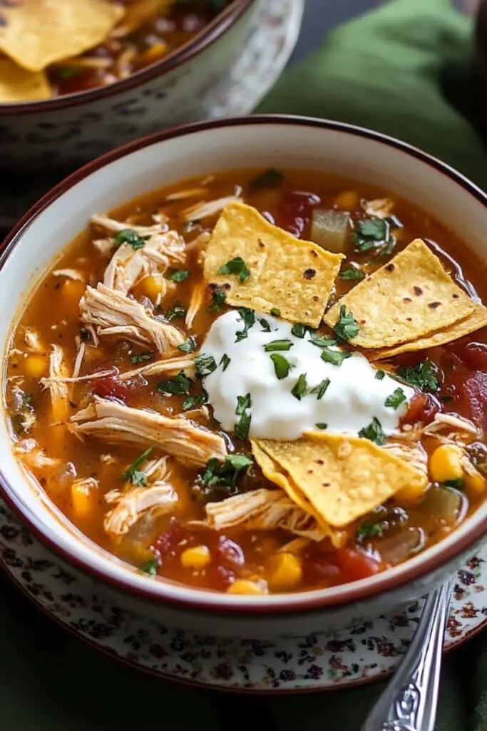 Slow Cooker Chicken Tortilla Soup Recipe