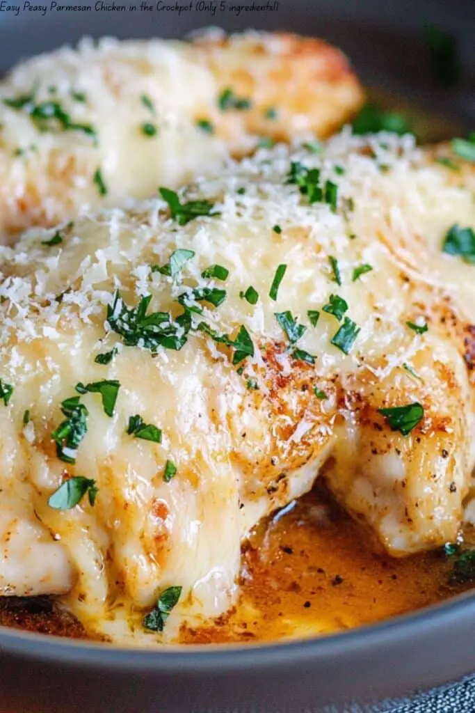 Easy Peasy Parmesan Chicken in the Crockpot (Only 5 ingredients!) 4 Easy Peasy Parmesan Chicken in the Crockpot (Only 5 ingredients!)
