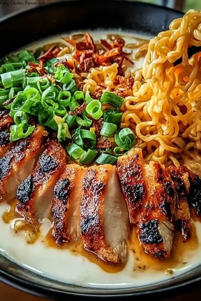Fiery Chicken Ramen with Creamy Garlic Sauce 4 Fiery Chicken Ramen with Creamy Garlic Sauce