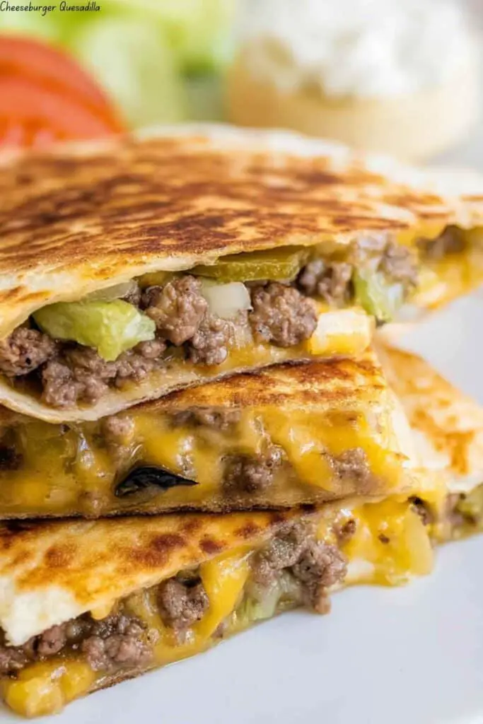 Cheeseburger Quesadilla 4 Cheeseburger Quesadilla