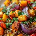 Quinoa Salad with Roasted Veggies & Lemon Dressing